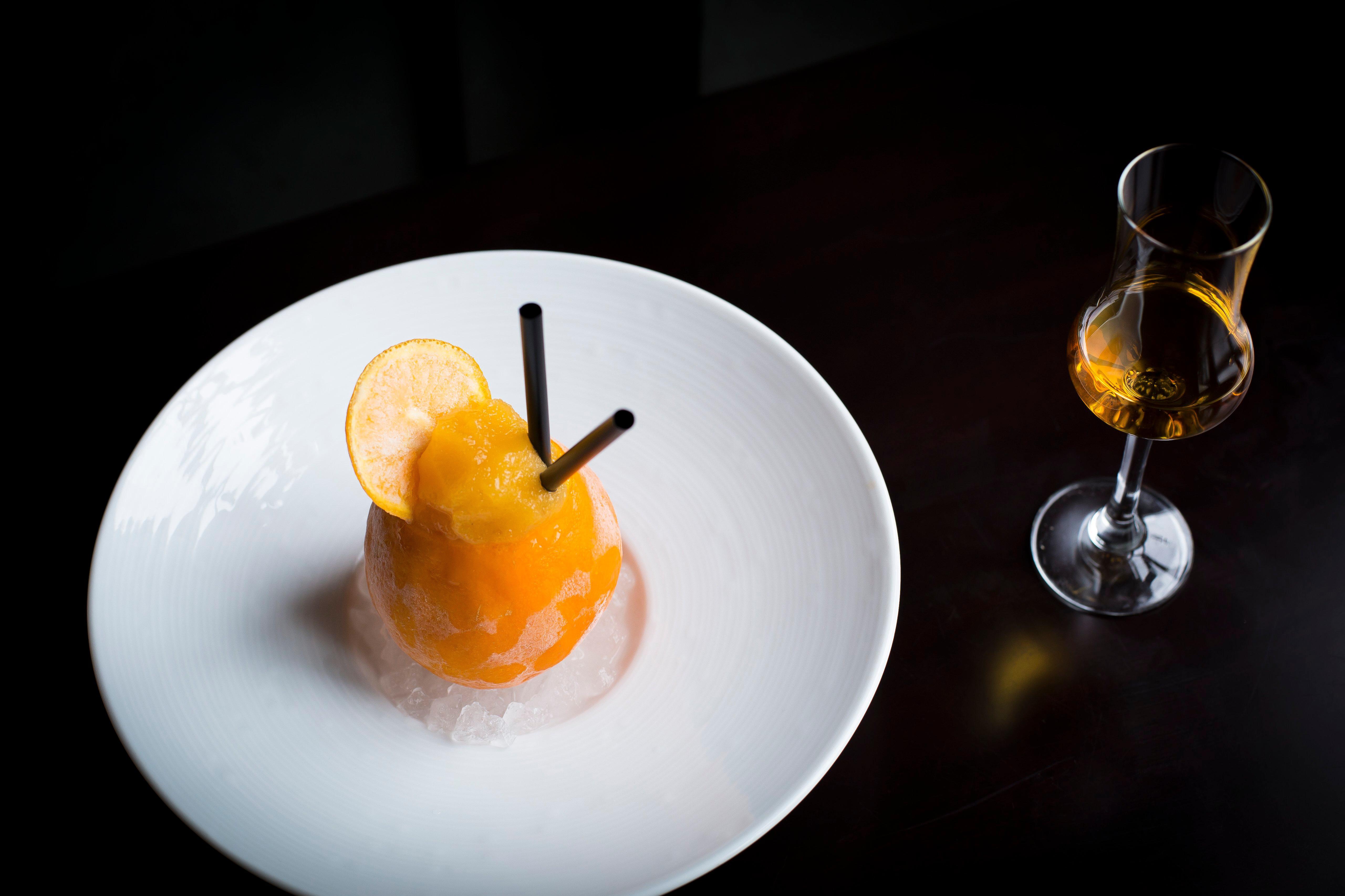 Intercontinental Bordeaux Le Grand Hotel By Ihg Kültér fotó A glass of orange sorbet